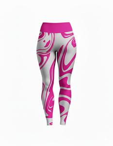 Leggings de yoga con sublimación de logotipo personalizado, cintura multicolor, leggings de gimnasio estampados para mujer, leggings de entrenamiento para mujer - Product Image 2