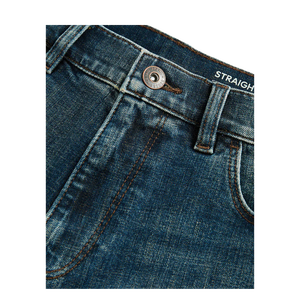 Pantalones Cortos Bermuda de Mezclilla para Hombre, Lavado Claro, Cintura Media, Pierna Recta, Estilo Casual con Bordado, para Verano - Product Image 6