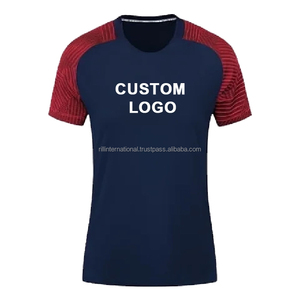 T-shirt en maille à séchage rapide pour homme, manches courtes, col rond, manches raglan, couleur unie, polyester, coupe sportive, logo personnalisé sur le devant - Product Image 1