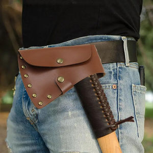 Funda de Cuero Protectora para Hacha de Supervivencia al Aire Libre, Protector de Cuero para Cabeza de Hacha para Trabajo Forestal - Product Image 4