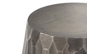 Metallic Charm Modern Metal Coffee <b>Table</b> <b>With</b> Round Top Industrial Design Handmade Living Room Furniture - Product Image 4