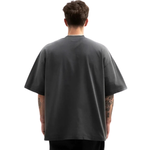 T-shirt Homme Coupe Boxy Col Rond Manches Courtes Décontracté Streetwear Lourd Personnalisable Fabricant de Vêtements - Product Image 2
