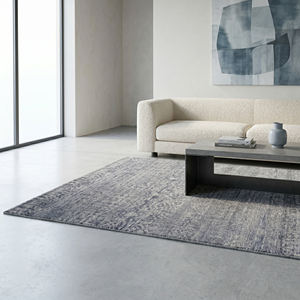 Custom <b>Charcoal</b> <b>Grey</b> Distressed Ornamental Wool Non-Slip Eco-Friendly Hand Tufted Area <b>Rug</b> for Hotel Villa Living Room - Product Image 4