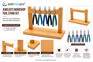 Soporte de madera para herramientas de taller de joyería, para colgar alicates y equipos de fundición de joyas, 7.87 pulgadas, marrón, Zetomed Pro - Product Image 5