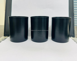 Portavelas Votivo de Latón, Frasco para Velas con Acabado en Polvo Blanco y Negro, Logotipo Personalizado, Cera Perfumada, Decoración Navideña para el Hogar y Bodas - Product Image 5