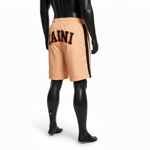 Shorts coupe-vent pour homme en tissu polyester tissé de qualité supérieure, respirant, avec empiècements latéraux, logo brodé personnalisé, séchage rapide - Product Image 5