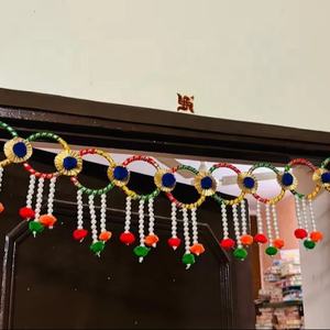 Bracelet Toran classique traditionnel de créateur dernier cri pour décoration de porte de maison pour la porte principale Diwali festivités Bandarwal artisanal - Product Image 1