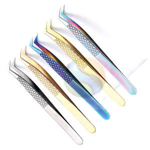 Pince à épiler de précision haut de gamme en acier inoxydable pour cils et bijoux avec logo personnalisé - Product Image 1