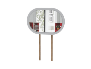 OEM 1518 Elegance Modern White MDF Wood Freestanding <b>Vanity</b> Table Set with Oval Mirror Premium Bedroom <b>Makeup</b> & Dressing Table - Product Image 2