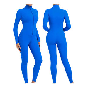 Fabricantes de Ropa, Mono Personalizado de Manga Larga con Cierre para Mujer, Talla Grande, Primavera 2025, Largo por Encima de la Rodilla y Hasta la Rodilla - Product Image 1