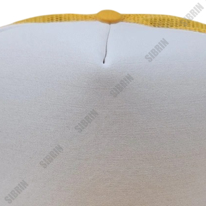Casquette Trucker SIBRIN personnalisée à 5 panneaux, blanche et jaune, en maille, à visière plate, pour Motorsport, Skateboard, Activités de plein air, Streetwear, Décontractée, Sportive - Product Image 5