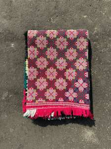 Bhawana Handicrafts Modern Eco-Friendly Hand Embroidered Carpet Design <b>Quilt</b> <b>Throw</b> 150x225 cm Cotton Blanket Geometric - Product Image 3