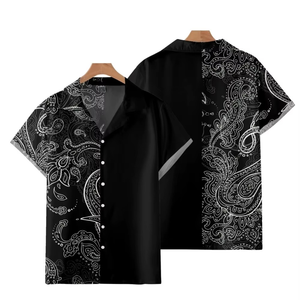 Nouvelle Chemise Homme 2026 à Manches Courtes Imprimé Fleur de Cajou 3D Style Cuba pour Loisirs et Vacances - Product Image 3