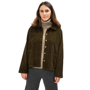 2025 Street Fashion abrigos de pana para damas niñas hecho a medida Venta caliente chaquetas de moda forro de piel Turn Cotton Printed - Product Image 1