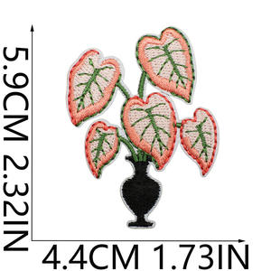 Wholesale Custom Embroidery Patches Iron On Cherry Fruit Badge 3D Embroidered Fabric Patch for Hats Bags <b>Jackets</b> DIY OEM ODM - Product Image 2