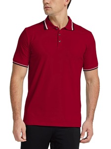 เสื้อโปโลผู้ชายคุณภาพพรีเมียมสีแดงสำหรับสไตล์ลำลองและเป็นทางการด้วยผ้าฝ้ายที่ระบายอากาศได้ดี - Product Image 5