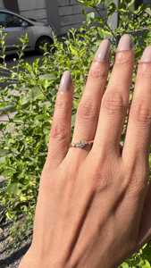 Round Lab Grown Diamond Engagement <b>Rings</b> Custom 14K 18K Solid Gold Prong Unique Minimalist Vintage <b>Stacking</b> Small Band Wholesale - Product Image 2