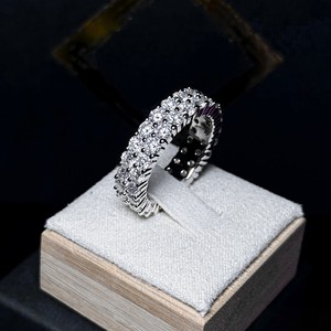 Haute qualité luxe 925 en argent Sterling Hip Hop Designer bague à la mode déclaration pièce IGI certificat classique pour les fêtes de mariage - Product Image 2