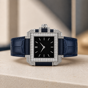 Montre mécanique ETA de haute qualité avec verre carré en cristal de moissanite, bracelet durable en acier inoxydable, aiguilles pour hommes et femmes, style moderne - Product Image 5