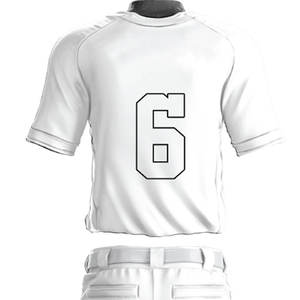 Men's White Baseball Uniform Set Short Sleeve Button Front Team Numbers Embroidery Polyester Regular Fit All Seasons - Product Image 6