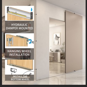 Gỗ cửa trượt bằng gỗ hệ thống phòng ngủ phòng tắm rắn gỗ ma cửa trượt phần cứng cửa trượt - Product Image 5