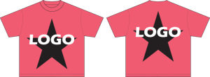 เสื้อยืดคอกลมทรงโอเวอร์ไซส์แบบครอป ยูนิเซ็กส์ พิมพ์ลายดาวสีดำและโลโก้สีขาว สวมใส่สบาย ผลิตจากผ้าฝ้าย - Product Image 6