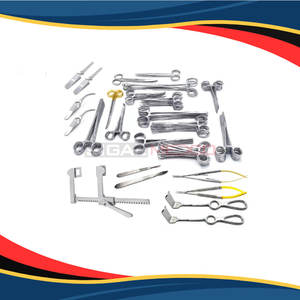 Ensemble de chirurgie cardiaque et cardiologique de 117 pièces, directement de l'usine, en acier inoxydable de haute qualité, outils chirurgicaux manuels réutilisables, certifiés CE - Product Image 2