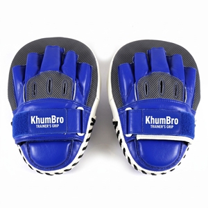 Mitaines de boxe KhumBro, antidérapantes, légères, en PU, fermeture auto-agrippante, bleu et blanc, équipement de protection unisexe - Product Image 3