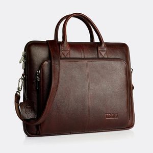 Maletín de Negocios Personalizado OEM al por Mayor para Hombre, de Cuero Genuino, Estilo Vintage, con Forro Ligero de Poliéster, para Portátil - Product Image 3