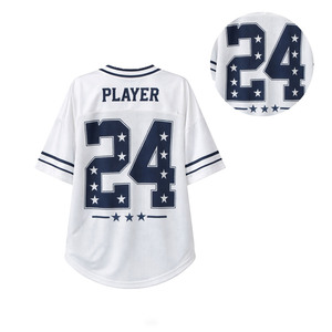 Camiseta Deportiva Oversize de Malla para Mujer, Estilo Fútbol Americano con Número, Streetwear Y2K, Top Transpirable de Poliéster, Estilo de Equipo, OEM, Marca Privada - Product Image 3