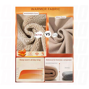 Sudadera con Capucha para Hombre, Forrada con Sherpa, Cálida, Gruesa, para Invierno, con Logotipo Bordado en el Cuello - Product Image 6