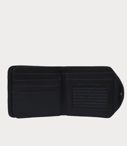 2026 Custom Logo High Quality Genuine Leather Lightweight Men's <b>Wallet</b> Short Length Fashionable Solid Black Snap Closure <b>Wallets</b> - Product Image 3