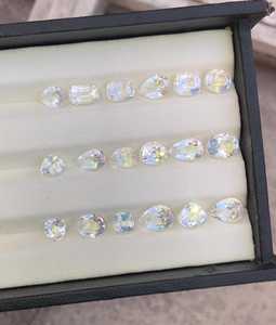 Natural Rainbow Moonstone Faceted Lot Blue <b>Flash</b> Loose Gemstones Wholesale Jewelry Making Stones Madagascar - Product Image 5