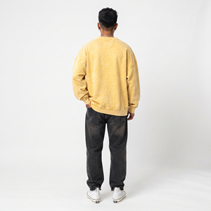 Sudadera de cuello redondo oversize para hombre, informal, 100% algodón, forro polar, corte holgado, hombros caídos, para invierno. - Product Image 2