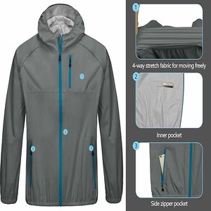 High Quality OEM Service Manufacture Best Design Hot Selling <b>Plus</b> <b>Size</b> Comfortable <b>Rain</b> <b>Jackets</b> uploaded by Dress Sports - Product Image 4