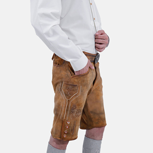 Shorts en cuir de vachette de qualité supérieure pour hommes, vêtements décontractés élégants, doublure douce, streetwear tendance, production sur mesure - Product Image 4
