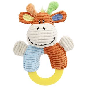 Giocattolo per Cuccioli a Forma di Anello con Peluche e Gomma, con Suono, per Dentizione Neonati e Animali Domestici - Product Image 2