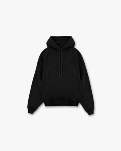 เสื้อฮู้ดสีดำทรงปกติ ผ้าฝ้ายฟลีซ 100% เป็นมิตรกับสิ่งแวดล้อม ดีไซน์กระเป๋าแบบพิเศษ ไซส์ XS สำหรับทุกเพศ สไตล์สตรีทแวร์สำหรับฤดูใบไม้ร่วง - Product Image 4