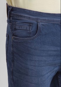 Men's Straight Fit Stonewashed Denim Jeans Mid Waist Regular Fit Plus Size Casual Style 100% Cotton Woven Pants - Product Image 3