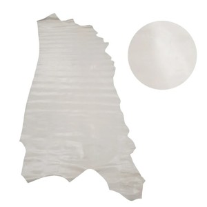 Cuir de vachette véritable verni pour la fabrication de chaussures, sacs à main, portefeuilles, couleur blanche, matériau créatif pour l'artisanat, accessoires - Product Image 1