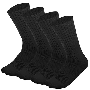Crew <b>Socks</b> Men <b>Women</b> Outdoor Hiking Cotton Solid Green Breathable Knitted <b>Socks</b> for Adults Autumn Season Standard <b>Thickness</b> - Product Image 2