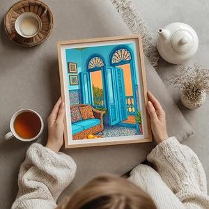 Cadre photo rustique moderne en bois, fait main, écologique, pour décoration murale ou de table, avec design incrusté - Product Image 6