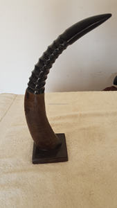 Escultura de Cuernos de Resina de Animales Religiosos, Pulida y Personalizada, con Base, Decoración Europea para el Hogar, Tacto Realista - Product Image 3