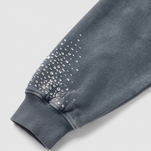 Survêtements d'hiver pour hommes à capuche, légers et les plus vendus, 100 % coton, style unique, strass, respirants et confortables - Product Image 6