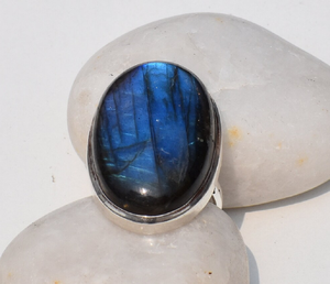 Natural Blue Fire Labradorite <b>Ring</b> 925 Sterling <b>Silver</b> Handmade Labradorite Gemstone Jewelry Wedding <b>Ring</b> Gift For <b>Men</b> & Women - Product Image 6