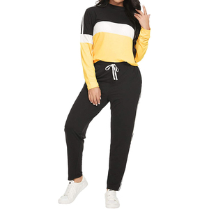 Ensemble de survêtement décontracté deux pièces pour femme avec capuche, imprimé, 100 % coton, pantalon de jogging et tenue de sport pour l'automne - Product Image 5
