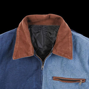 Mens Heavy <b>Canvas</b> Workwear <b>Jacket</b> With Screen Printing Cotton <b>Canvas</b> <b>Work</b> <b>Jacket</b> With Front Metal Zipper - Product Image 5