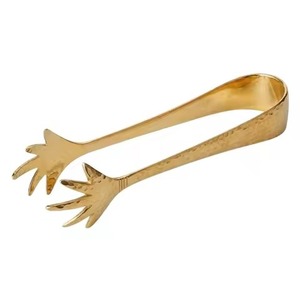 Pinzas para Azúcar Modernas de Acero Inoxidable Color Dorado, Diseño de Concha, Pinzas para Servir Cubitos de Hielo en Forma de Pétalo, Accesorio para Bares y Fiestas - Product Image 1