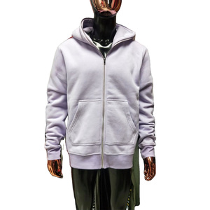 Wholesale Custom Cotton <b>Zip</b> Up Hoodie for Men Heavyweight Full <b>Zip</b> <b>Hooded</b> Jacket with Logo Printing OEM Manufacturer - Product Image 2