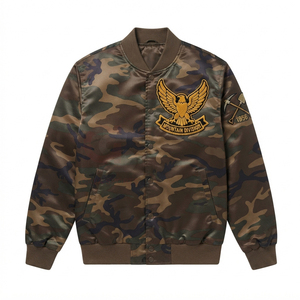 Blousons universitaires en satin camouflage de haute qualité pour hommes, nouvelle collection, design personnalisé, veste universitaire tendance pour l'extérieur. - Product Image 5